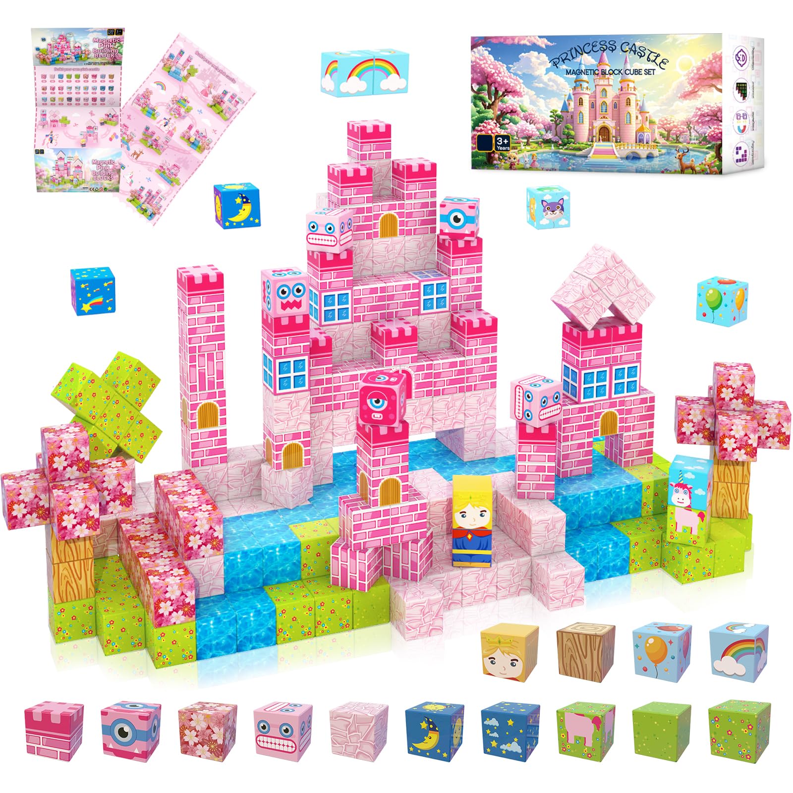 Amazon.co.jp: WSHIMIN プリンセスキャッスル おもちゃ 磁気